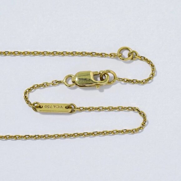 Van Cleef & Arpels Sweet Alhambra Mother of Pearl Necklace 750 Yellow Gold - Picture 7 of 9